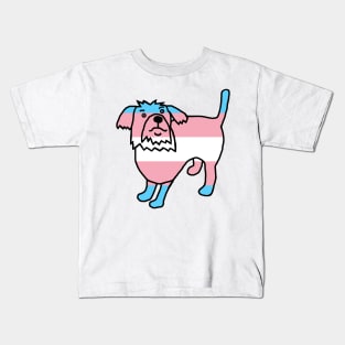 Transgender Pride Flag Dog Kids T-Shirt